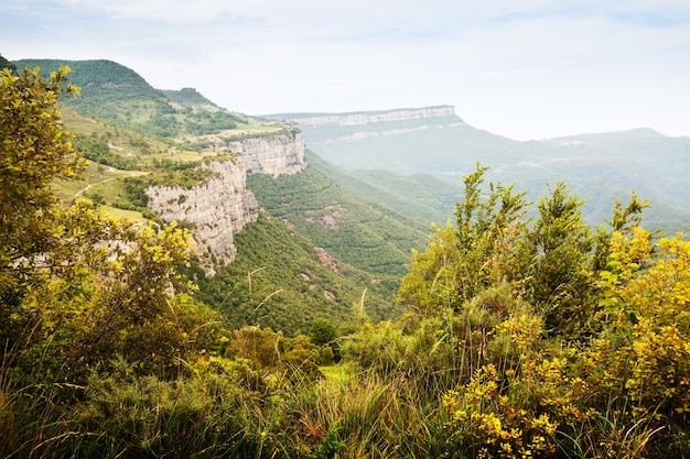 Paisaje de las montañas catalanas. Collsacabra