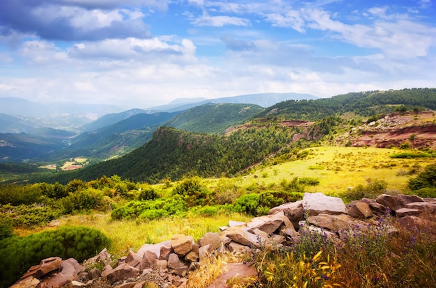 Paisaje de las montañas de los Pirineos