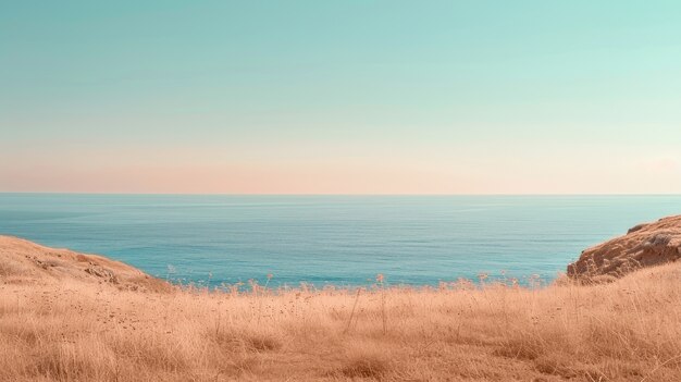 Paisaje natural con estética de ensueño y tonos de color del año