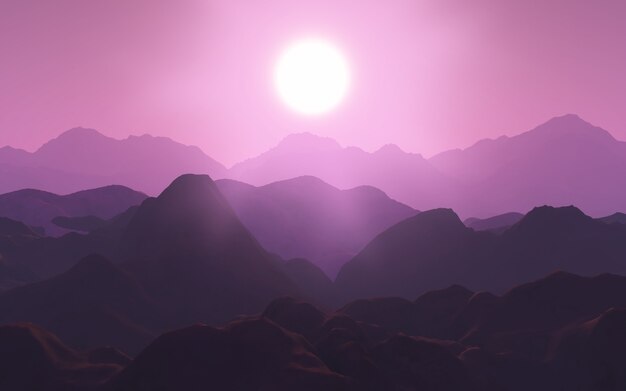 Paisaje natural en tonos rosas