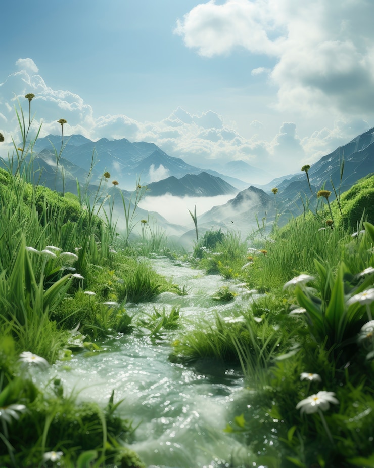 Paisaje natural con vegetación y flora