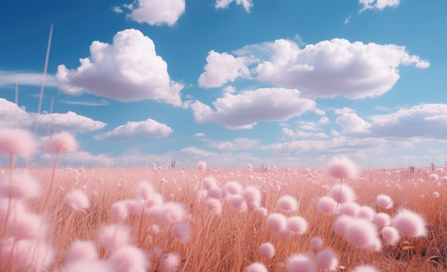 Foto gratuita paisaje de naturaleza rosa con vegetación.