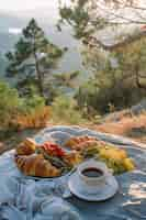 Foto gratuita paisaje de picnic al aire libre en verano