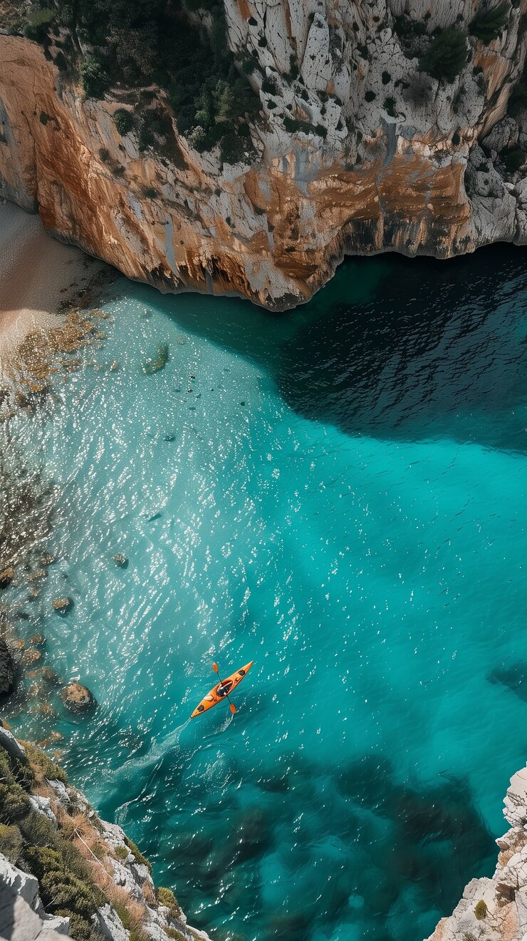 Paisaje de playa de piedras