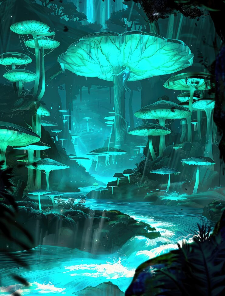 Foto gratuito paisaje de setas de fantasía