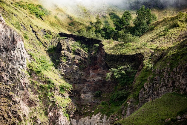 Paisaje. sobre el volcán batur. Bali. Indonesia