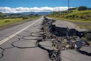 Foto gratuita paisaje de terremoto extremo