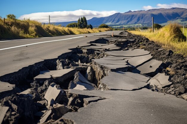 Paisaje de terremoto extremo