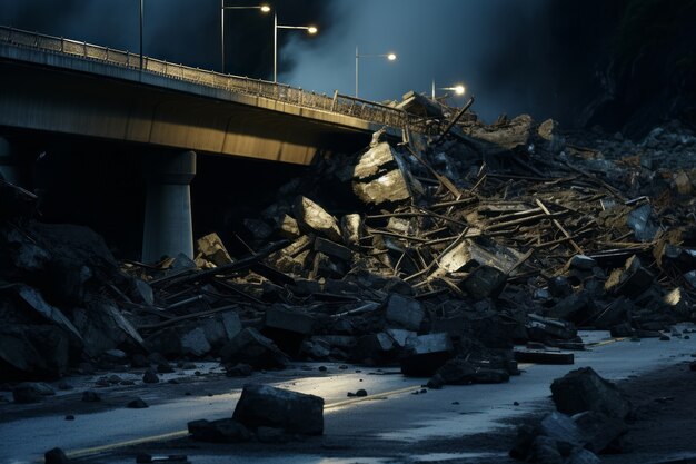 Paisaje de terremoto extremo