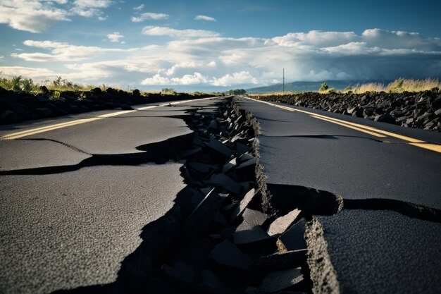 Paisaje de terremoto extremo