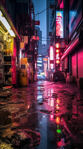 Foto gratuita paisaje urbano cyberpunk