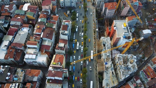 Paisaje urbano de Estambul, Turquía. Foto a vista de pájaro