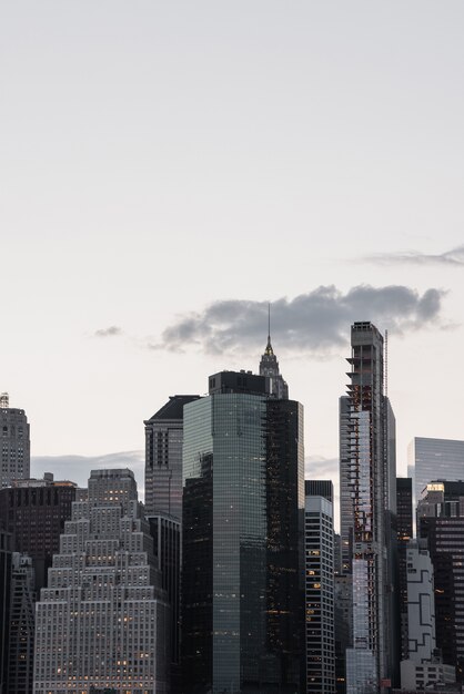 Paisaje urbano de Manhattan con espacio de copia