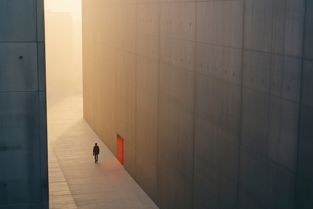 Foto gratuita paisaje urbano mínimo monocromático