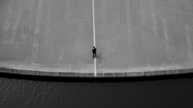 Foto gratuita paisaje urbano mínimo monocromático