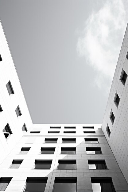 Paisaje urbano mínimo monocromático