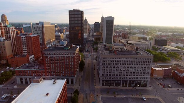 Paisaje urbano con muchos edificios altos en Buffalo, Nueva York