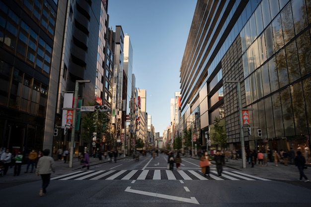 Paisaje urbano de Tokio durante el día