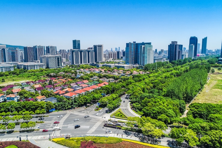 Foto gratuito paisaje urbano de wuxi