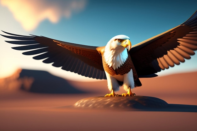 Foto gratuita un pájaro con la palabra águila en sus alas.