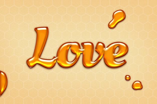 Palabra de amor en estilo grabado