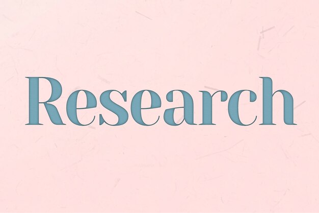 Palabra de investigación en estilo de texto azul