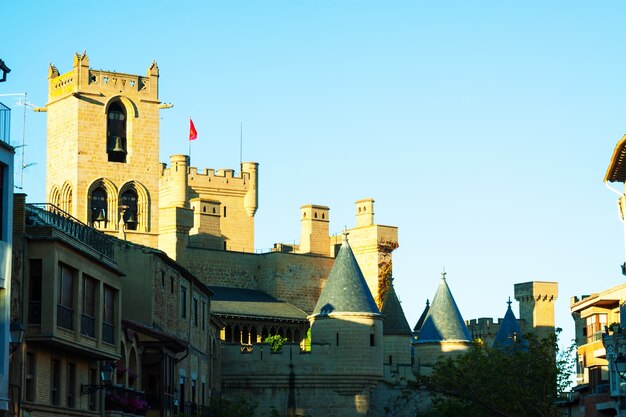 Palacio Real de Olite en la noche de verano