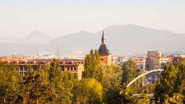 Pamplona en la soleada mañana