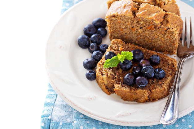 Pan dulce vegano saludable manzana zanahoria