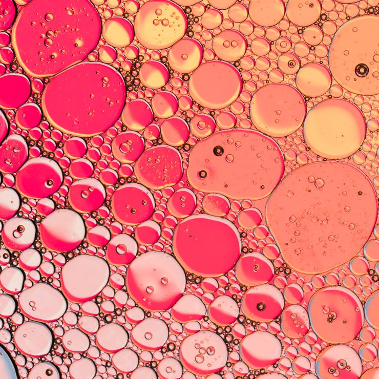 Foto gratuito panal rosa abstracto con burbujas