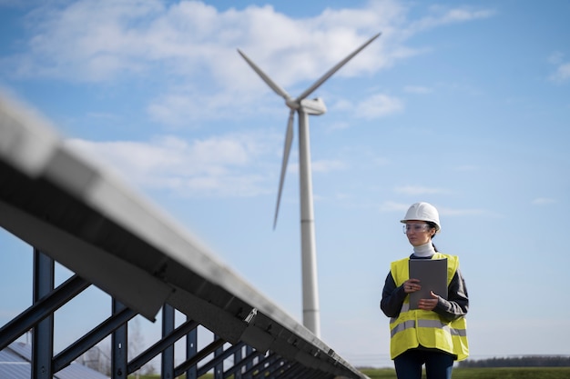 Foto gratuita paneles de control de ingeniero de tiro medio