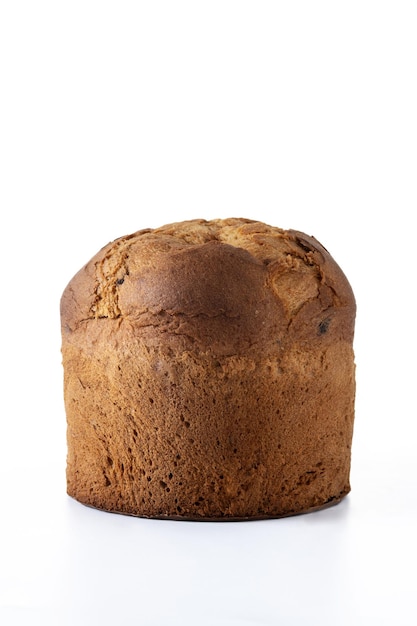 Foto gratuita panettone tradicional de navidad aislado sobre fondo blanco.