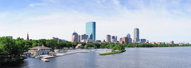 Panorama de la bahía trasera de boston