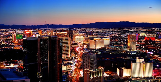 Panorama del horizonte de la ciudad de Las Vegas
