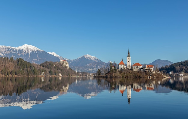 Panorama del lago Bled