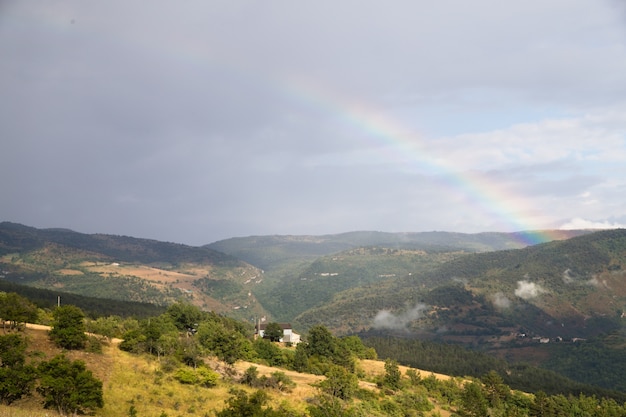 Panorama de las montañas.