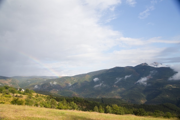 Panorama de las montañas.