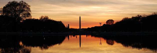 Panorama de la silueta de Washington DC