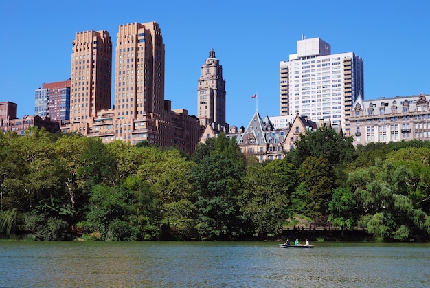 Foto gratuita panorámica del central park de la ciudad de nueva york