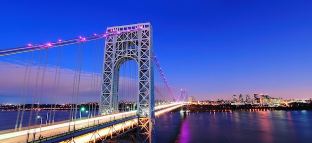 Foto gratuita panorámica del puente george washington