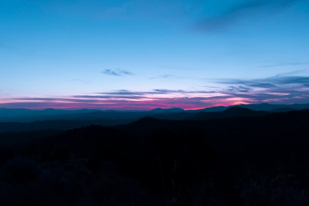 Panorámico de un cielo azul cristalino