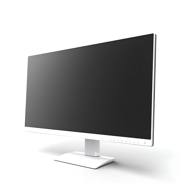 Foto gratuita pantalla de computadora aislada en fondo blanco renderizado en 3d monitor de computadora