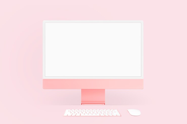 Foto gratuito pantalla de ordenador en blanco
