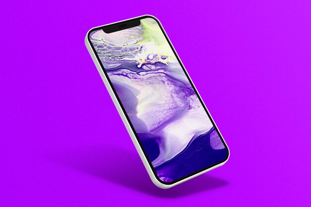 Pantalla de teléfono con estética de mármol abstracta
