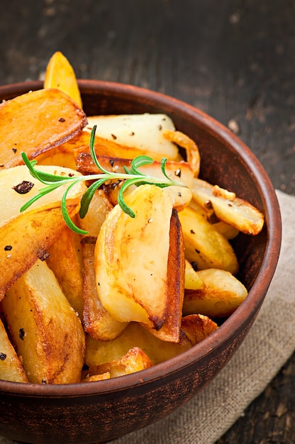 Foto gratuita papas fritas papas gajo