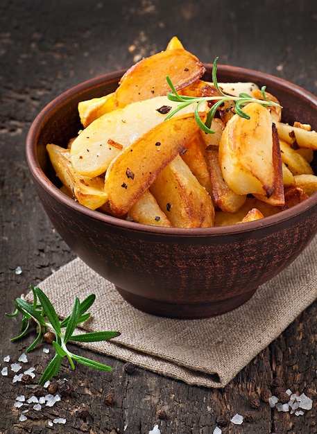 Foto gratuita papas fritas papas gajo