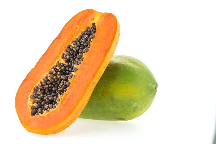 Foto gratuito papaya fruta aislada