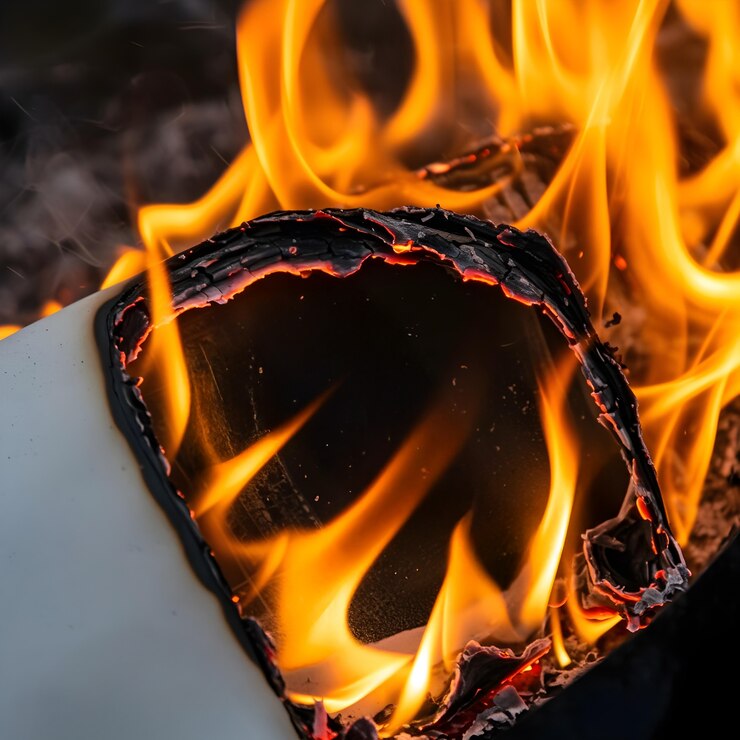 Foto gratuito el papel ardiendo con llamas