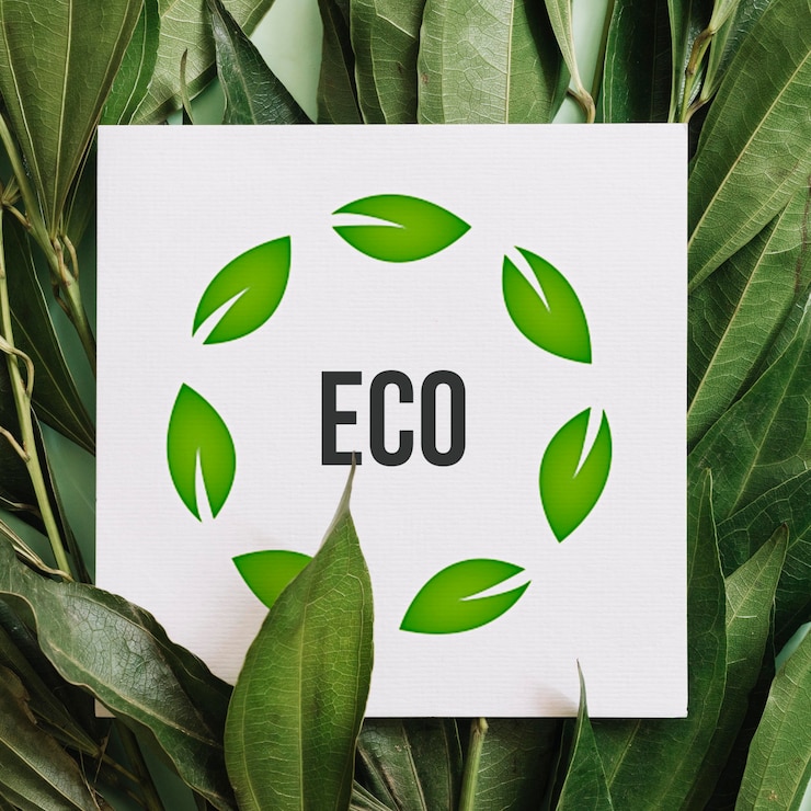 Foto gratuito papel con mensaje ecológico