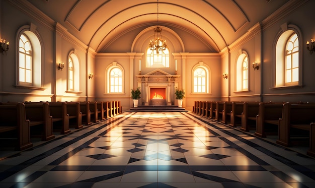 Foto gratuita papel pintado de la arquitectura de la iglesia interior